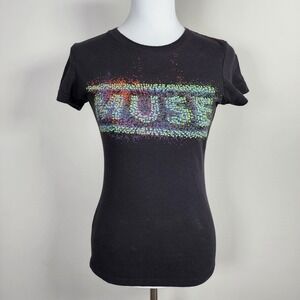 Muse Band Tee Womens Small 2013 The‎ 2nd Law Tour Dates On Back Neon Logo Cotton